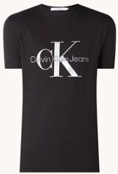 Calvin Klein T-shirt met logoprint - Zwart