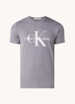 Calvin Klein T-shirt met logoprint - Grijs