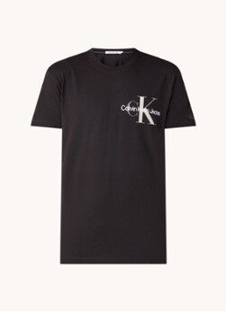 Calvin Klein T-shirt met logoprint - Zwart