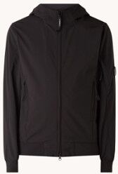 C.P. Company Shell-R softshell jack met capuchon en ritszakken - Zwart