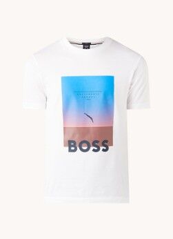 HUGO BOSS T-shirt met logoprint - Wit