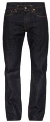 Levi's 501 mid waist straight leg jeans met donkere wassing - Indigo