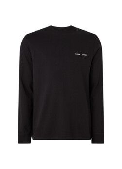 SAMSØE SAMSØE Norsbro longsleeve met frontprint - Zwart