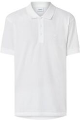 BURBERRY Eddie regular fit polo van piqué katoen - Wit