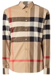 BURBERRY Somerton slim fit overhemd met ruitdessin - Beige