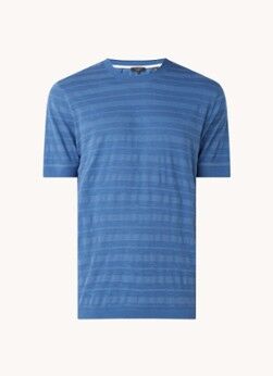 Ted Baker Nekache T-shirt met structuur - Blauw
