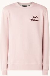 Ted Baker Trophey sweater met flock logoprint - Oudroze