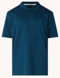 Ted Baker Pagoda regular fit polo van piqué katoen met streepdetail - Petrol