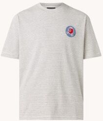 Ted Baker Monans T-shirt met patch en streepprint - Wit