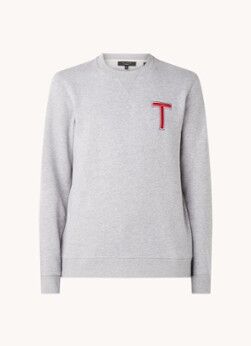 Ted Baker Welloe sweater met logoborduring - Grijsmele