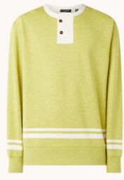 Ted Baker Cultra sweater met knoopdetail en gemêleerd dessin - Lime