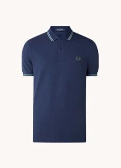 Fred Perry Regular fit polo van piqué katoen met getipte boorden - Antraciet