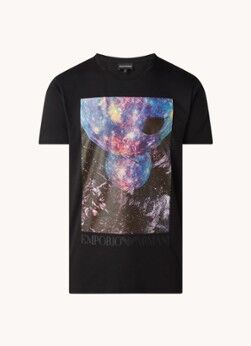 Emporio Armani T-shirt met print - Zwart