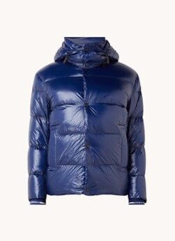 Emporio Armani Puffer jack met donsvulling en afneembare capuchon - Donkerblauw