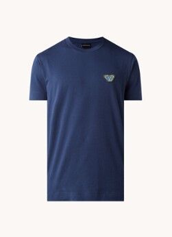Emporio Armani T-shirt met patch - Blauw