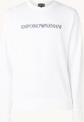 Emporio Armani Sweater met logoprint - Parelmoer