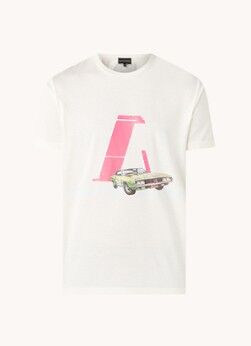 Emporio Armani T-shirt met logoprint - Roze