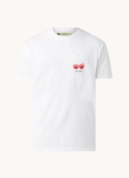 New Amsterdam Surf Association Cherry T-shirt met front- en backprint - Wit