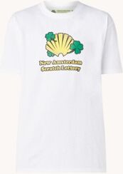 New Amsterdam Surf Association Scratch T-shirt met logoprint - Wit