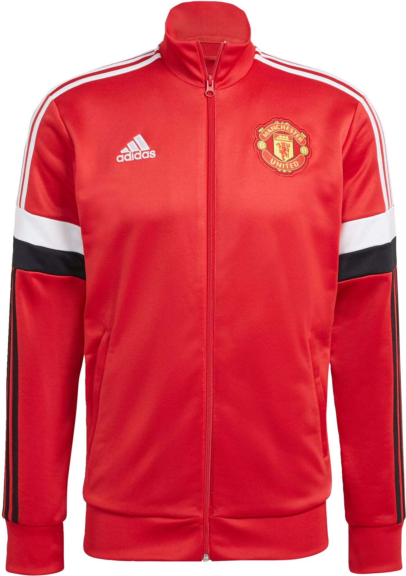 adidas Manchester United 3-Stripes Sportjack 2021-2022 Rood Zwart Wit - XXL