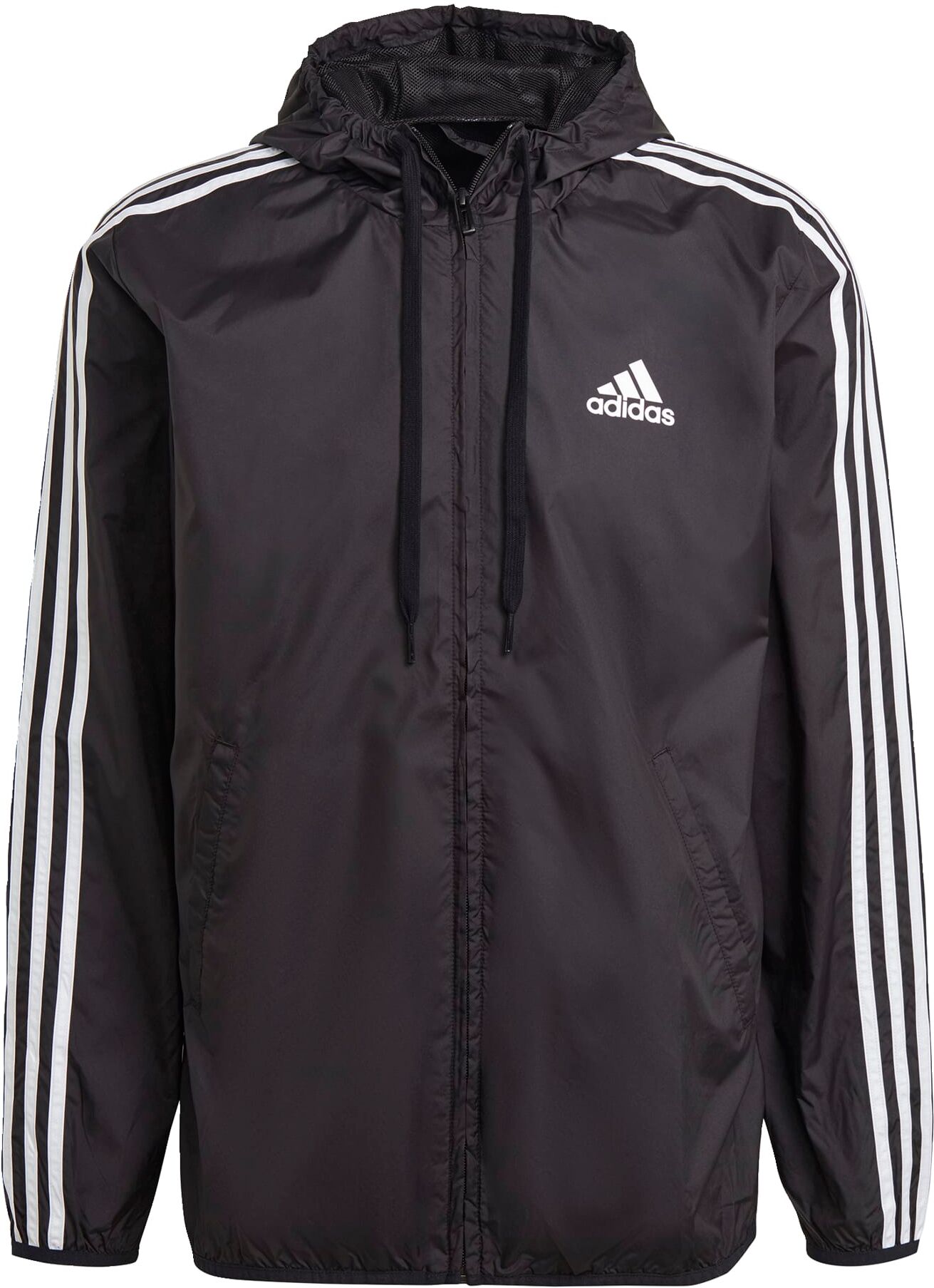 adidas Primegreen Essentials 3-Stripes Windjack Zwart Wit - XXXL