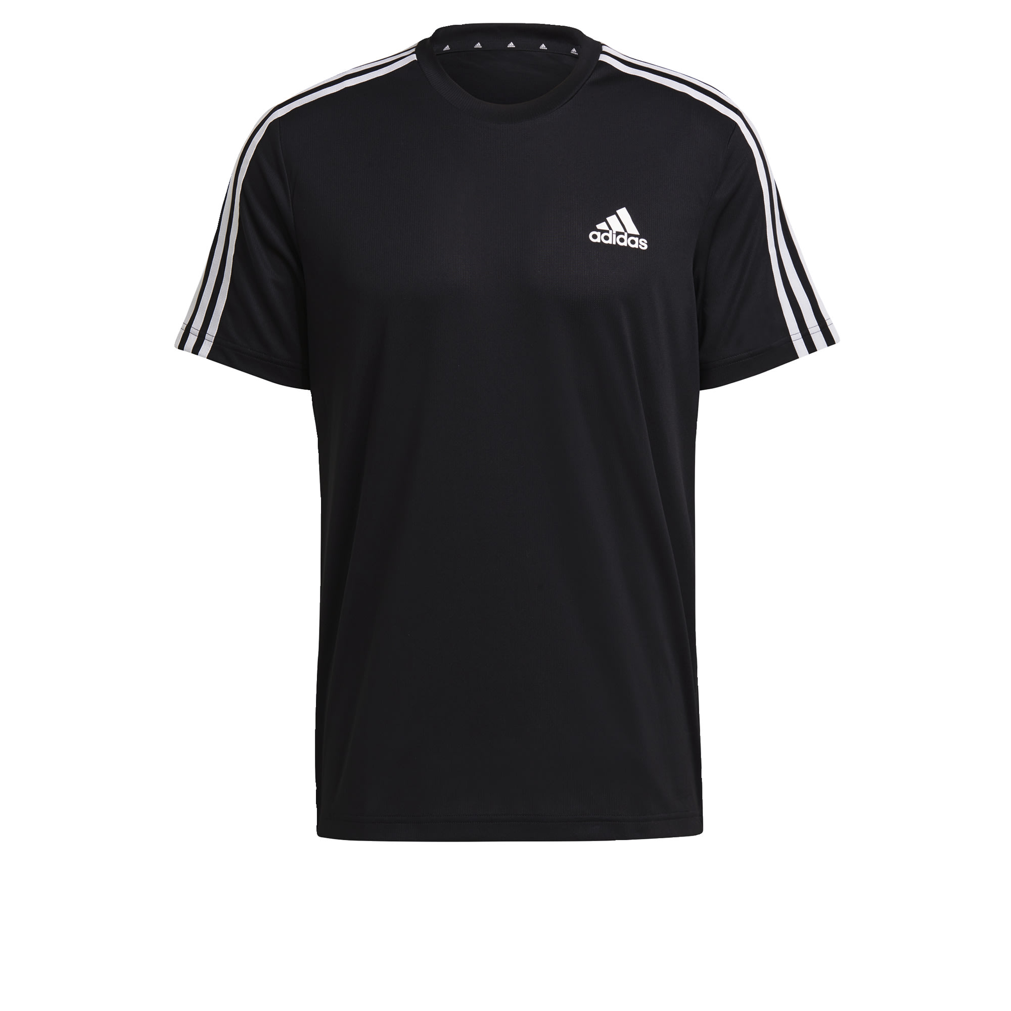 adidas AEROREADY Designed To Move Sport 3-Stripes T-shirt Zwart - XL