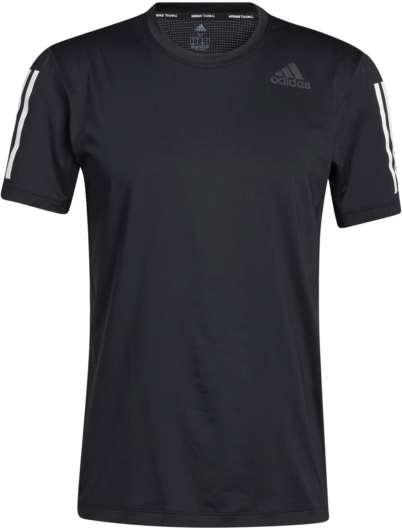 adidas Techfit 3-Stripes Fitted T-shirt Zwart - XS