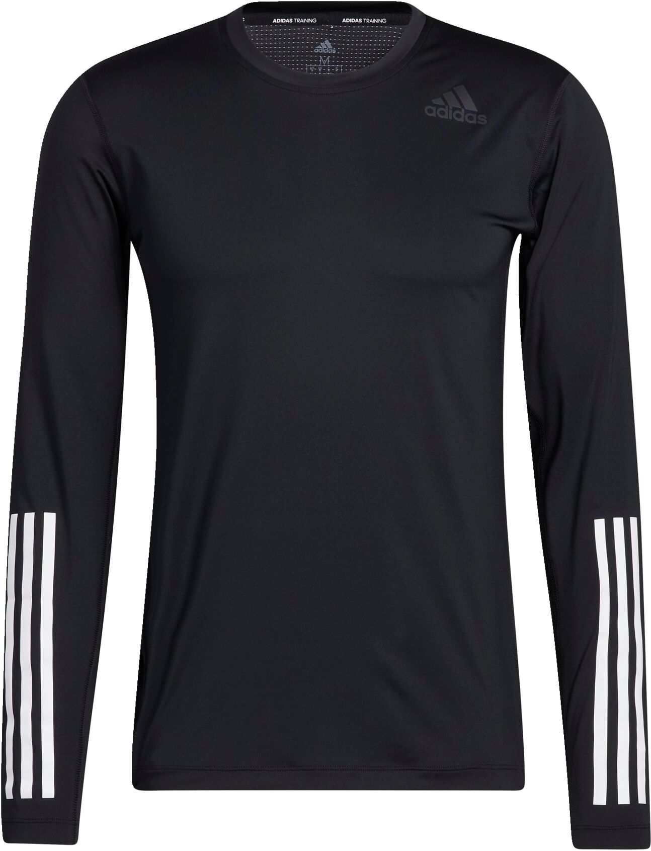 adidas Techfit 3-Stripes Fitted Longsleeve Zwart Wit - XXXL