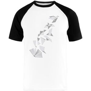 MAGITONE Boek Voor Vogel Unisex Honkbal T-Shirt Wit T-Shirt Met Korte Mouwen