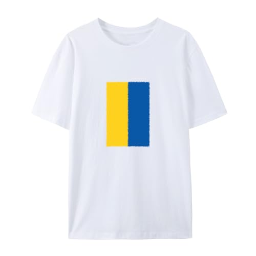 BAFlo Oekraïne Vlag Oekraïne Pride Shirt voor Oekraïens, Wit, XXL