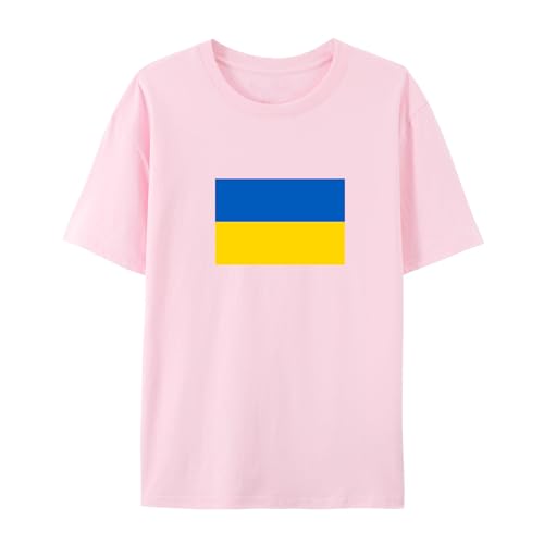 BAFlo Oekraïne Vlag Oekraïne Pride Shirt voor Oekraïens, roze, L