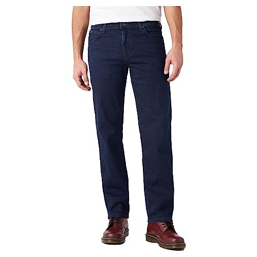Wrangler heren Jeans TEXAS, zwart, blauw, 31W / 36L