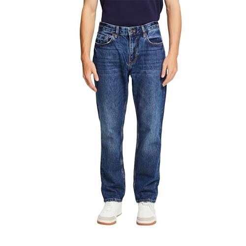 ESPRIT Heren Jeans, 901/Blue Dark Wash, 33W x 36L