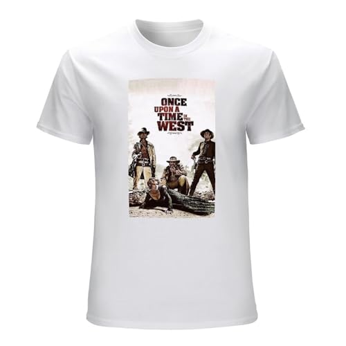 DING DING HU Once Upon a time in The west T-Shirt Mens Tall t Shirts Mens t Shirts Pack Mens Graphic t-Shirts White M