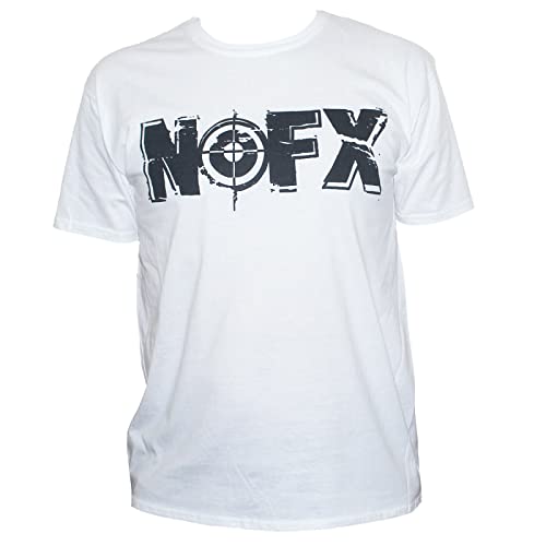 ANREN NOFX Hardcore Punk Rock Metal Music T-Shirt Unisex Fit Tee S-2XL, wit, XL