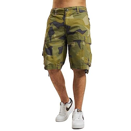 Brandit Basic Vintage cargoshorts voor heren, zweedse camouflage, XL