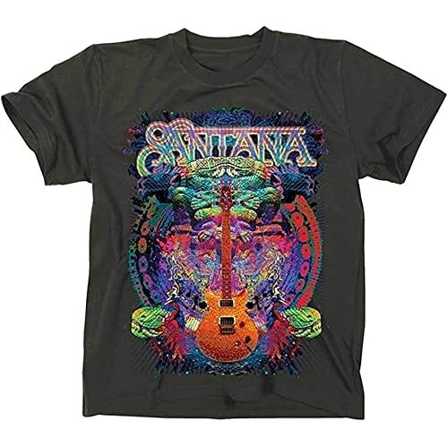 interi Santana Mens Spiritual Soul Men T-Shirt Black XXL