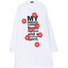 Comme des Garçons Homme Plus T-shirt met tekst - Wit