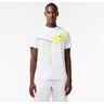 Lacoste Regular Fit Seamless T-Shirt White/Flashy Yellow/Green, XL