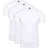 Alan Red Ottawa T-shirt Stretch Wit (3-Pack)