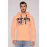 CAMP DAVID Hoodie met belettering oranje Small