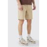 boohoo Tall Strakke Chino Shorts Met Tailleband En Tailleband, Stone 36