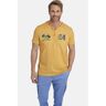 Jan Vanderstorm regular fit T-shirt NILMER Plus Size met printopdruk geel L Heren