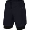 TCA Mannen Ultra 2 in 1 Hardloop Gym Shorts met Ritszakje Marine/Zwart (2x Ritszakken), L