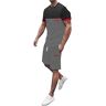 Generic Mode Pakken Voor Mannen 2024 Zomer Suits Heren Mode Korte Mouw T-shirt En Shorts Set Zomer 2 Outfit Mens Zomer Pak, Grijs, 4XL