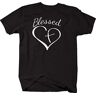bertram Blessed Heart with Cross T Shirt Black XXL