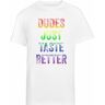 MAGITONE Dudes Just Taste Better Gay Mannelijk Wit T-Shirt Heren T-Shirt Met Korte Mouwen