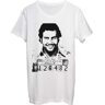 Functon+ Pablo Escobar Mugshot Heren T-Shirt bnft Wit, Wit, L