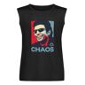 Naughty Tom Lucky Tees Jeff Goldblum Chaos Poster Jurassic Poster Mens & Cool Sleeveless T shirt Vest Black XXL