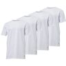 Gentlemen 4-pak Heren t-shirts  longfit (extra lang), 100% katoen voorgekrompen wit ronde hals XL